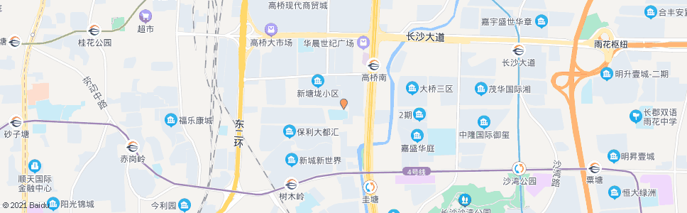 长沙砂子塘新世界小学北门_公交站地图_长沙公交_妙搜公交查询2024