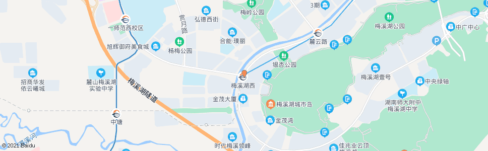 长沙东方红路梅溪湖路口_公交站地图_长沙公交_妙搜公交查询2024