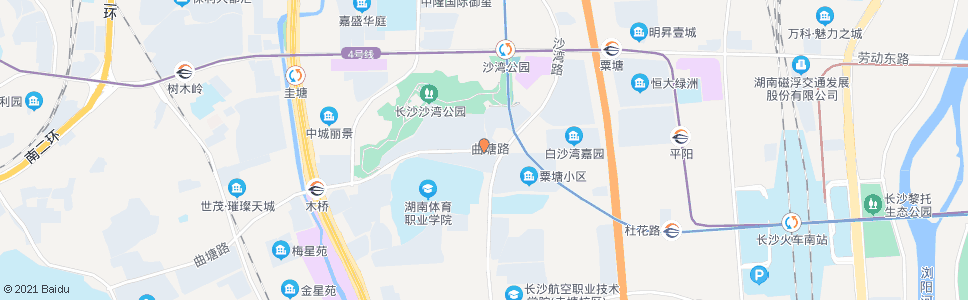 长沙曲塘路沙湾路口_公交站地图_长沙公交_妙搜公交查询2024