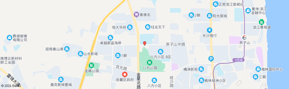 长沙茶子山路观沙路口_公交站地图_长沙公交_妙搜公交查询2025