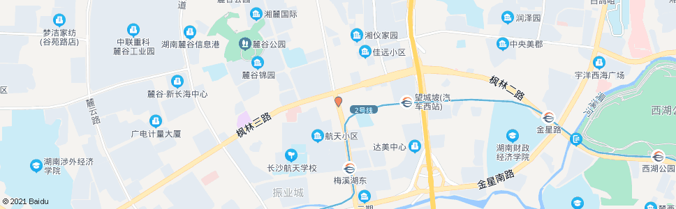 长沙麓景路枫林路口_公交站地图_长沙公交_妙搜公交查询2024