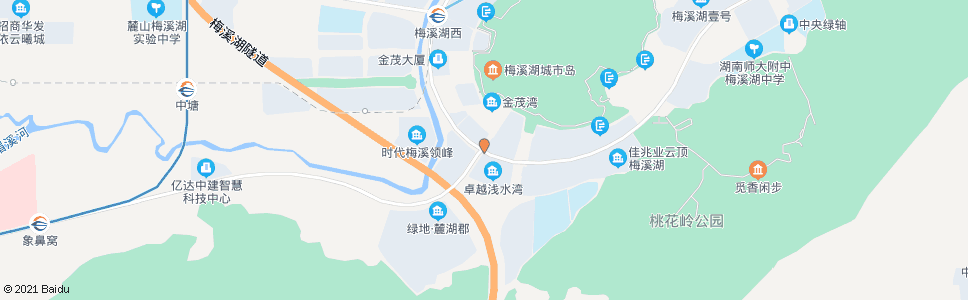 长沙梅溪湖路近湖八路口_公交站地图_长沙公交_妙搜公交查询2024