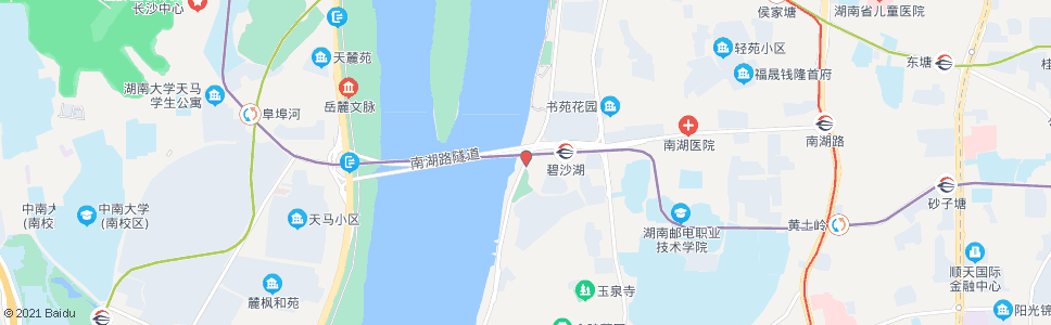 长沙湘江路橘洲湾路口_公交站地图_长沙公交_妙搜公交查询2025