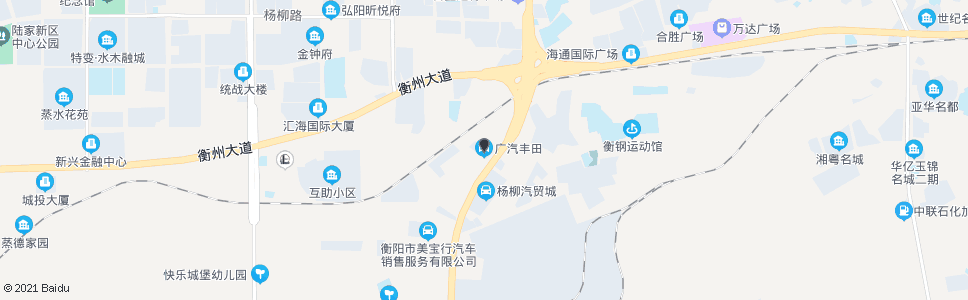 衡阳广汽丰田晨峰杨柳店_公交站地图_衡阳公交_妙搜公交查询2024