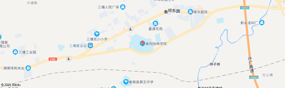 衡阳技师学院(三塘镇)_公交站地图_衡阳公交_妙搜公交查询2024