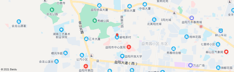 益阳邮电新村_公交站地图_益阳公交_妙搜公交查询2024