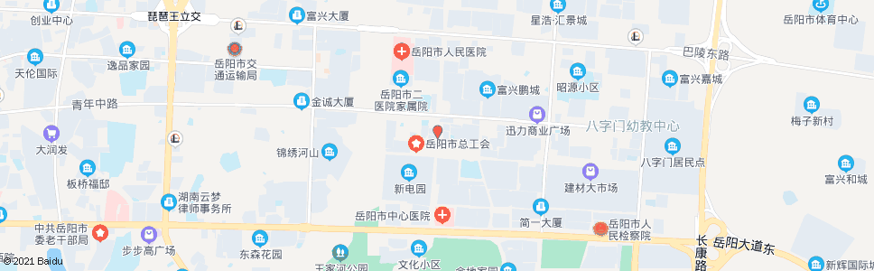 岳阳八字门大酒店_公交站地图_岳阳公交_妙搜公交查询2025