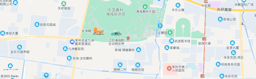 常州延政大道凤林路(淹城野生动物园南门)_公交站地图_常州公交_妙搜公交查询2025