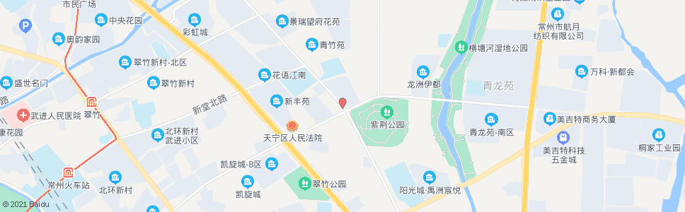 常州龙锦路竹林路(天宁区公安局)_公交站地图_常州公交_妙搜公交查询2025