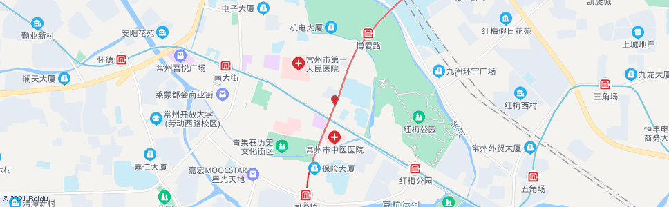 常州文化宫(b延陵路和平路)_公交站地图_常州公交_妙搜公交查询2025