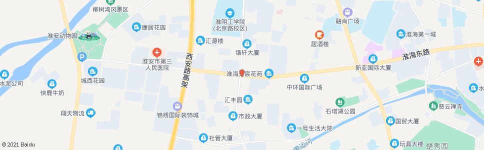 淮安西坝(北京北路)_公交站地图_淮安公交_妙搜公交查询2025