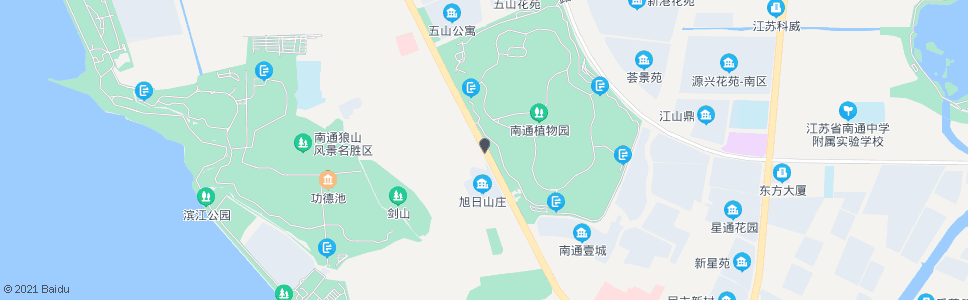 南通旭日山庄_公交站地图_南通公交_妙搜公交查询2024