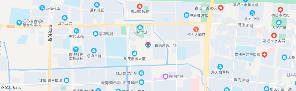 宿迁千百美商务广场_公交站地图_宿迁公交_妙搜公交查询2025