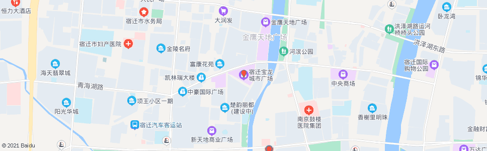 宿迁宝龙城市广场_公交站地图_宿迁公交_妙搜公交查询2024