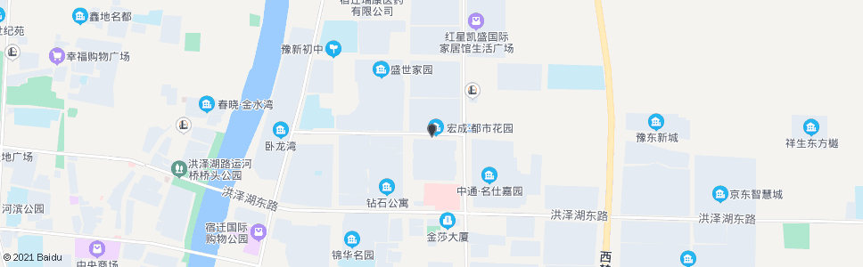 宿迁宏成都市花园_公交站地图_宿迁公交_妙搜公交查询2024