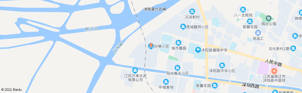 宿迁孙巷小区_公交站地图_宿迁公交_妙搜公交查询2024