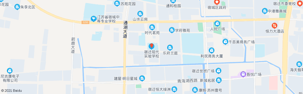 宿迁现代实验学校_公交站地图_宿迁公交_妙搜公交查询2024