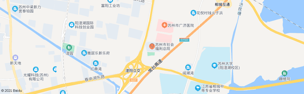 苏州市社会福利总院_公交站地图_苏州公交_妙搜公交查询2025