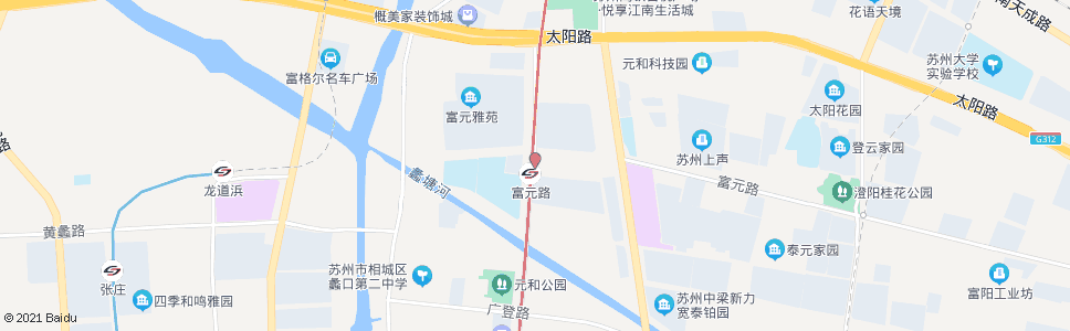 苏州采莲路富元路南2_公交站地图_苏州公交_妙搜公交查询2024