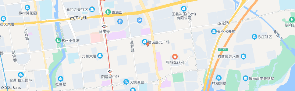 苏州嘉元路相城大道西_公交站地图_苏州公交_妙搜公交查询2025