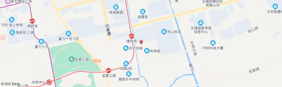 无锡南湖大道(塘铁桥路)_公交站地图_无锡公交_妙搜公交查询2024