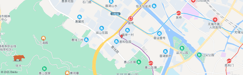 无锡惠盛路(古华山路)_公交站地图_无锡公交_妙搜公交查询2024