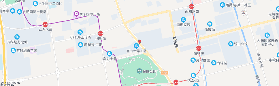 无锡高浪路(贡湖大道)_公交站地图_无锡公交_妙搜公交查询2025