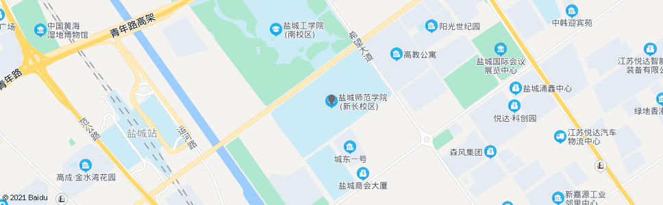 盐城师范学院_公交站地图_盐城公交_妙搜公交查询2024