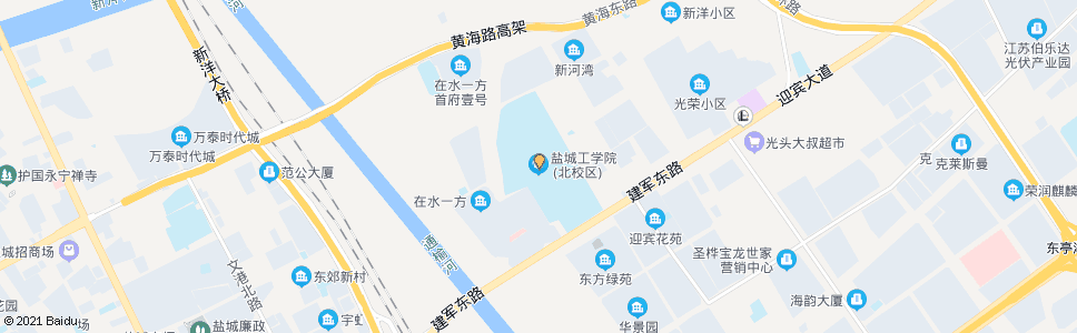 盐城盐城工学院北_公交站地图_盐城公交_妙搜公交查询2024