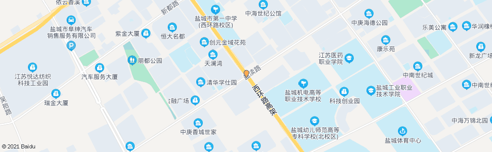 盐城西环路盐渎路口_公交站地图_盐城公交_妙搜公交查询2024