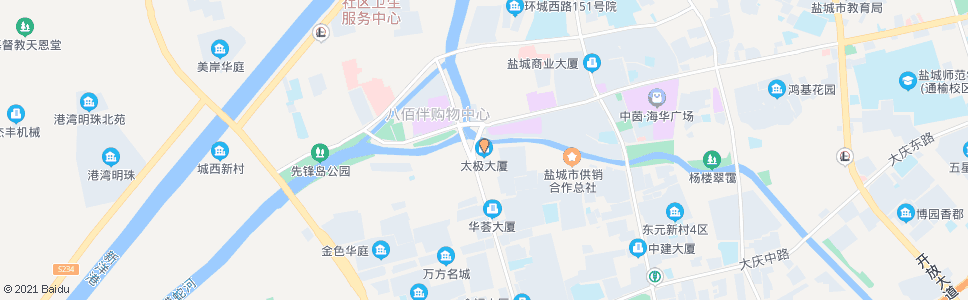 盐城鱼市口(太极大厦)_公交站地图_盐城公交_妙搜公交查询2025