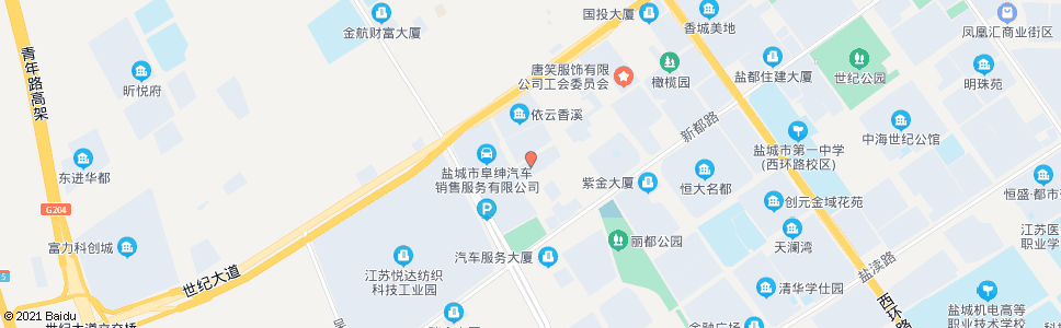 盐城福特汽车4s站_公交站地图_盐城公交_妙搜公交查询2024