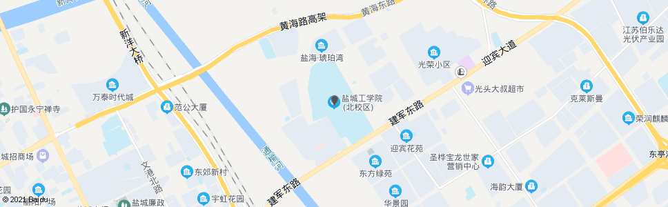 盐城工学院新校区_公交站地图_盐城公交_妙搜公交查询2024