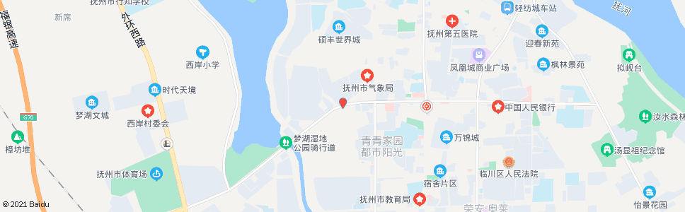 抚州洪亮阳光城_公交站地图_抚州公交_妙搜公交查询2024