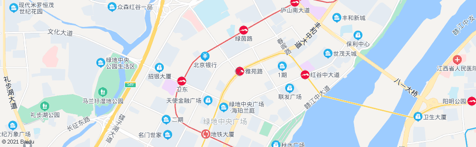 南昌丰和中大道口_公交站地图_南昌公交_妙搜公交查询2025