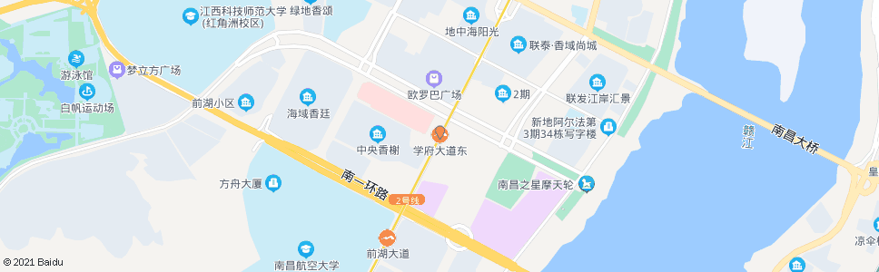 南昌学府大道口_公交站地图_南昌公交_妙搜公交查询2025