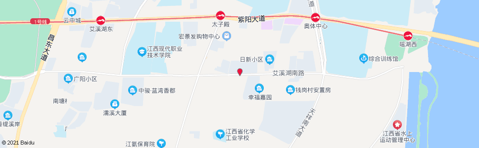 南昌艾溪湖南路_公交站地图_南昌公交_妙搜公交查询2025