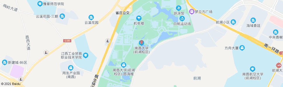 南昌南大前湖校区_公交站地图_南昌公交_妙搜公交查询2025