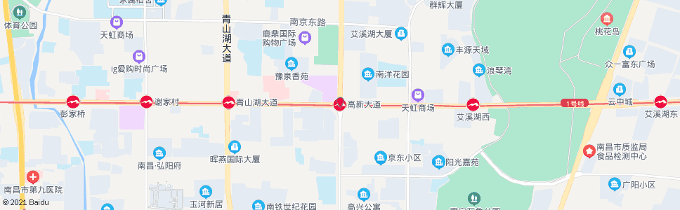 南昌高新大道_公交站地图_南昌公交_妙搜公交查询2025