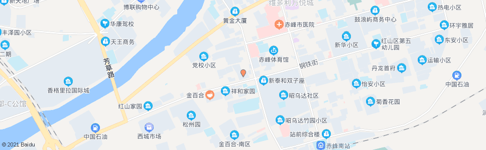 赤峰红城新世界(赤峰电视台)_公交站地图_赤峰公交_妙搜公交查询2024