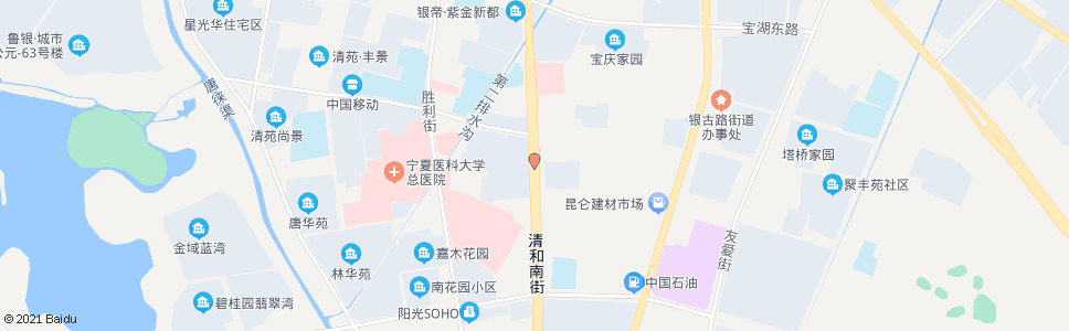 银川清和街治平路口_公交站地图_银川公交_妙搜公交查询2024