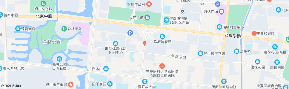 银川宁安街北京路口_公交站地图_银川公交_妙搜公交查询2025