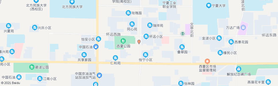 银川同心路市场北_公交站地图_银川公交_妙搜公交查询2025