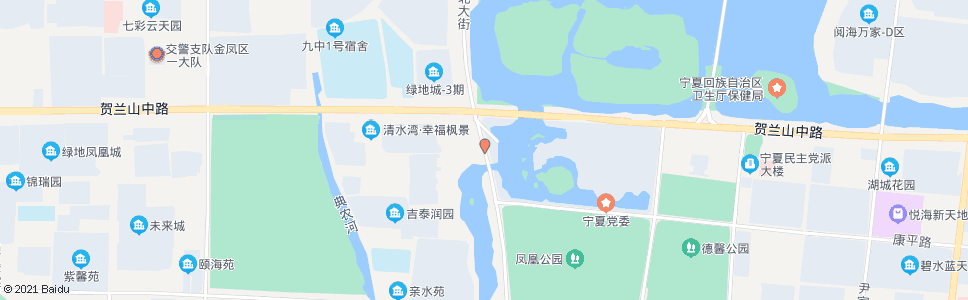 银川亲水街贺兰山路口_公交站地图_银川公交_妙搜公交查询2024