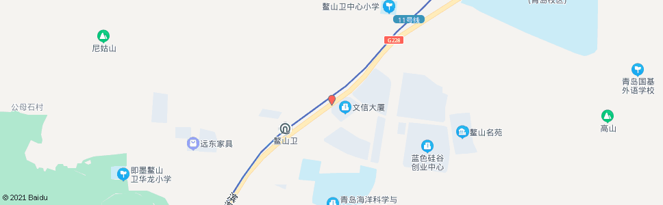 青岛张村(滨海公路)_公交站地图_青岛公交_妙搜公交查询2025