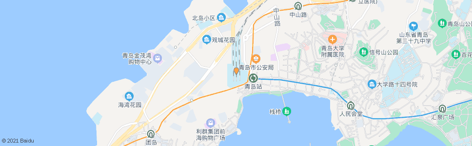 青岛海青路南站_公交站地图_青岛公交_妙搜公交查询2024