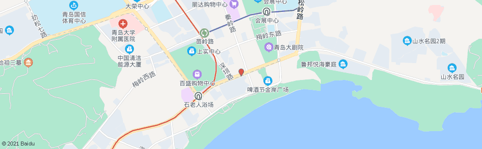 青岛秦岭路香港东路_公交站地图_青岛公交_妙搜公交查询2024