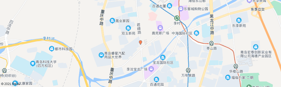 青岛书院路(君峰路)_公交站地图_青岛公交_妙搜公交查询2025