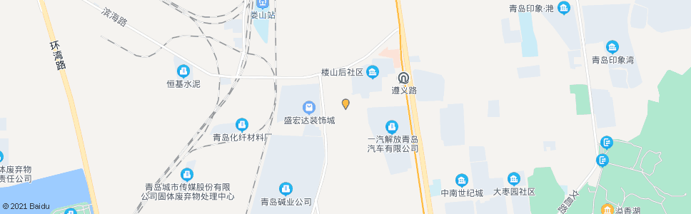 青岛楼山路四流北路_公交站地图_青岛公交_妙搜公交查询2024