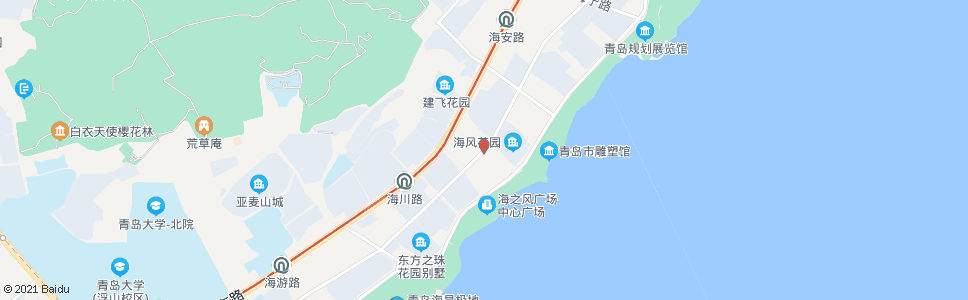 青岛海口路海青路_公交站地图_青岛公交_妙搜公交查询2024